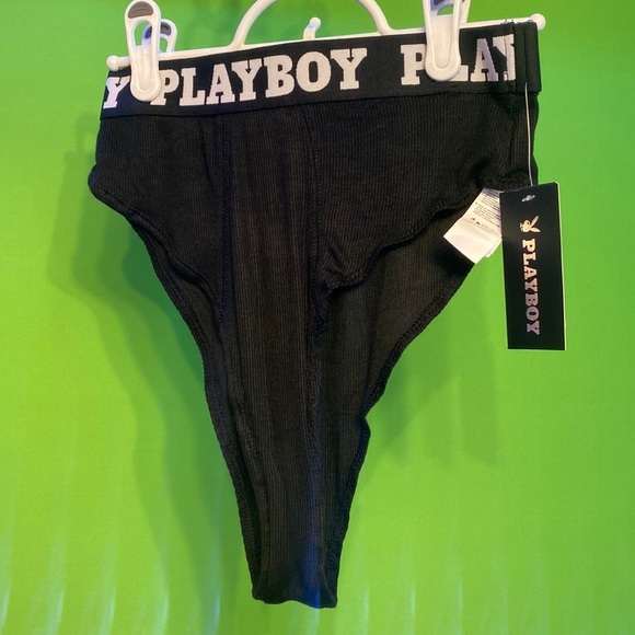 Brand NEW Playboy Elastic Band Underwear Panties Sexy High Rise Logo Banded XS/S - Picture 8 of 10